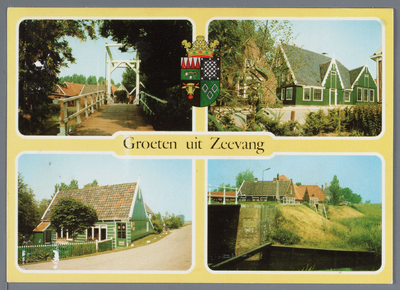 WAT002003046 Links onder; Hoek IJselmeerdijk – Etersheim, Etersheim nummer 14 te Etersheim.Rechts boven; Houten huis, ...