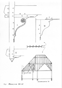 CKB-049-BriW-Roomeinde-29-35 Opmetingsschets bestaande toestand, Details houtconstructie