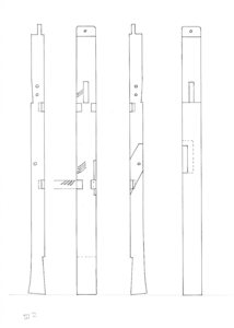 CKB-067-Edam-Spuistraat-23 Opmeting staanders, details houtskelet
