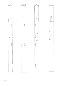 CKB-068-Edam-Spuistraat-23 Opmeting staanders, details houtskelet