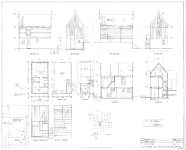 CKB-259-Mk-Kets-20 Restauratieplan, Gevels, Plattegronden, Doorsnedes, Kapplan, Situatieschets