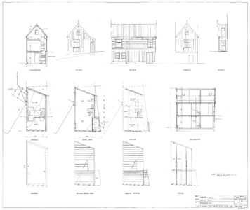 CKB-265-Mk-Kets-2 Restauratieplan, Gevels, Plattegronden, Doorsnedes, Balklagen, Renvooi kleuren houtwerk