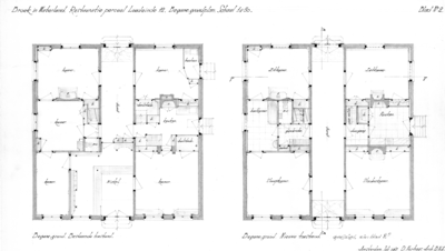 CKB-555-BriW-Leeteinde-12 Plattegrond bestaande en nieuwe toestand begane grond