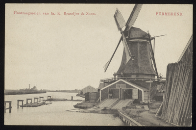 VHP001000064_006 Houtzaagmolen “De Burcht” is in 1824 door Nicolaas Brantjes Sr. aangekocht. Deze molen werd in 1854 ...