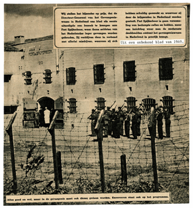 386 Militaire oefening op het fort met de gedetineerde militaire, artikel uit het tijdschrift De Week in Beeld.Het ...
