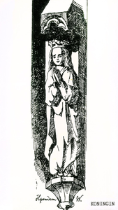 OVI-00001802 tekening van schalkbeeld in de NHkerk.