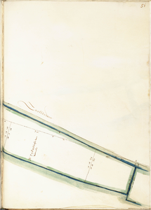 33_KA01851 Kaartboek van de westzijde van de Zaan van Jan Janszoon Backer. Gemaakt ter vaststelling van de grootte der ...
