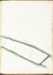 33_KA01853 Kaartboek van de westzijde van de Zaan van Jan Janszoon Backer. Gemaakt ter vaststelling van de grootte der ...