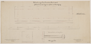 33_TT00019 Tekeningen van ijzeren platen en moerbouten voor een niewe uitwateringssluis voor de Raaksmaatsboezem, aan ...