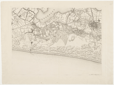 33_KA00371 Topografische kaart van het beheersgebied van de Uitwaterende Sluizen in 16 bladen. Blad 16: Beverwijk, Haarlem