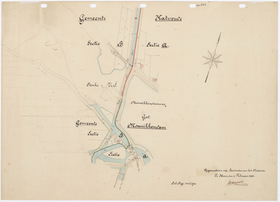 33_KA00394 Uittreksel uit de kadastrale kaart van Monnickendam en Katwoude voorstellende het gebied rondom de ...