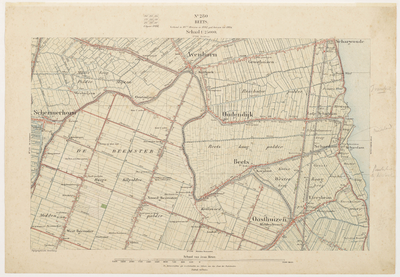 33_KA00405 Topografische kaart van Nederland, blad 280, Beets