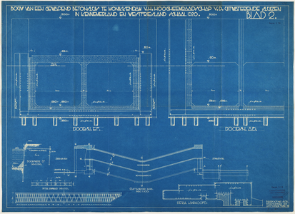 33_TT00006 Plattegrond, doorsnedes en details van de betonsluis van de Grafelijkheidssluis te Monnickendam