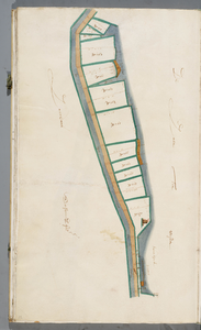 33_KA00971_12 Kaartboek van de oostzijde van de Zaan van Johannes van Heijmenbergh. Gemaakt ter vaststelling van de ...