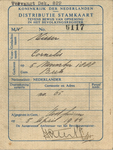 150226_03 Distributie stamkaart, Tweede Wereldoorlog Uit collectie Visser, archiefnr. ...