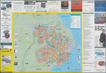 KA2_00014 Plattegrond van de gemeente Edam-Volendam. Op verso overzichtskaart met de gemeentegrenzen en centrumkaarten ...