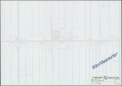 KA2_00017 Plattegrond van Westbeemster met bebouwing en huisnummers