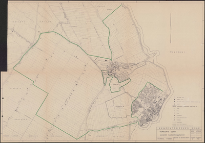 KA2_00033 Thematische kaart, gebaseerd op een deel van de Topografische Kaart van Nederland (19 Oost, Alkmaar), waarop ...