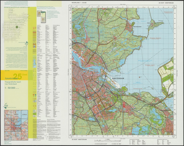 KA3_00012 Topografische kaart van een gedeelte van Noord-Holland met Amsterdam, het Gooi en Waterland