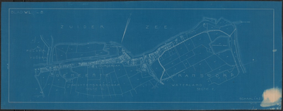 KA4_00021 Plattegrond van de Waterlandse Zeedijk, blad W.L. no. 9, van Durgerdam tot en met de Durgerdammer Braak, met ...