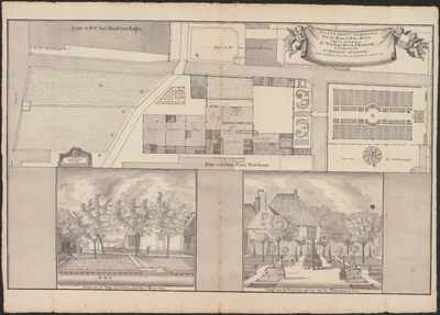 PR1_map-1_00009 Plattegrond van het huis en erf van Cornelis Schoon te Broek in Waterland, als mede twee tekeningen, ...