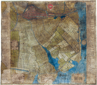 WAT003007245 Pre-kadastrale kaart van Edam en het gebied tussen Edam en Volendam, vervaardigd in opdracht van het ...