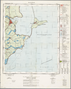 WAT001019866 Topografische kaart met Monnickendam, Marken, Zuiderwoude, Uitdam en Broek in Waterland.