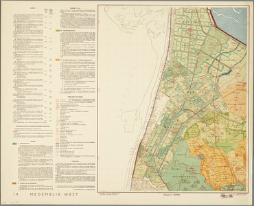 WAT001019883 Gedeelte van de Waterstaatskaart van Nederland, blad 14, Medemblik West met noord-west Noord-Holland