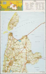 WAT001019904 Topografische kaart van Noord-Holland met fietspaden en ANWB gegevens.