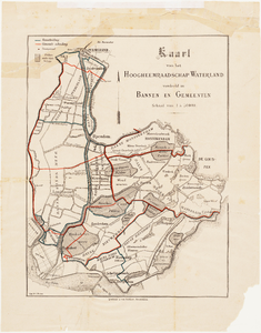 WAT001019918 Overzichtskaart van het gebied van het Hoogheemraadschap Waterland.