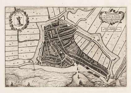 WAT001020094 Plattegrond van Monnickendam.