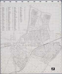 WAT001020181 Plattegrond van de gemeente Purmerend met straatnamen en de nieuwe wijk Overwhere II.