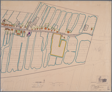 WAT001020223 kadastrale kaart met ontwerp bestemmingsplan van het dorp Jisp in drie delen.
