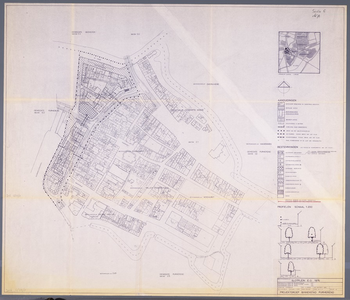 WAT001020178 Plattegrond met bestemmingsplan van het Slotplein en omgeving.