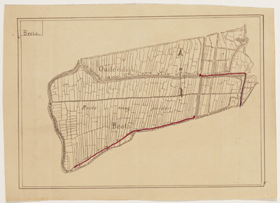 WAT001020247 Kaart van de polder Beetskoog met dorpen Beets en Oudendijk.