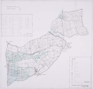 WAT001020347 Topografische kaart van het noordelijke gedeelte van Oost-Waterland, met (een deel van) Ilpendam, ...