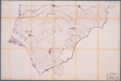 WAT001020337 Topografische kaart van het zuidelijk deel van Waterland met Zunderdorp, Ransdorp, Holysloot, Uitdam, ...