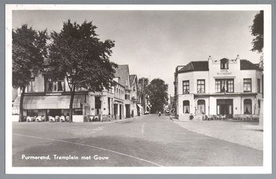 WAT001012557 Het Gouw met links restaurant de Amsterdamse Poort rechts Restaurant Bellevue 