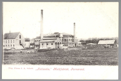 WAT001012629 Melkfabriek Hollandia.In 1896 kwam deze fabriek via een veiling in het bezit van de Hollandia uit ...