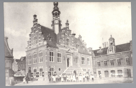 WAT001012720 Stadhuis van Purmerend, gebouwd in neo-renaissancistisch in de jaren 1911-1912 naar ontwerp van architect ...