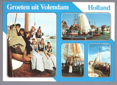 WAT001013302 Ansichtkaart met foto's van de Volendamse haven.