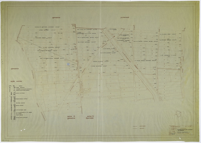 WAT001020390 Kadastrale kaart van een gedeelte van secties A en B van Ilpendam ten behoeve van een uitbreidingsplan van ...