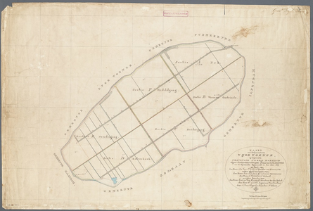 WAT001020740 Kadastrale kaart van Wijdewormer met een overzicht van de sectieindeling. Verzamelplan