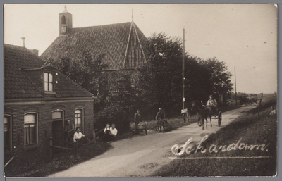 WAT001000686 Aanzicht op een deel van Schardam dat voor 1970 tot de vroegere gemeente Beets behoorde. De afbeelding is ...