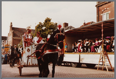 WAT001005547 Purmerend 500 jaar marktstad.Dag aangespannen paard.