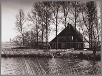 WAT001009566 Stolpboerderij vlak voor de sloop. Links op achtergrond watertoren Kwadijk.