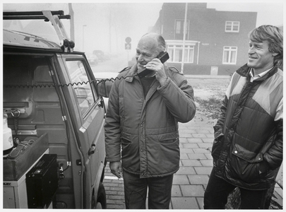 WAT003003558 Vernieuwing van de telefooncentrale aan de Beukenstraat te Purmerend. ( Hazepolder )Foto: voor de ...