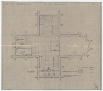 WAT054000163 Plattegrond van de Nederlands Hervormde Kerk te Oosthuizen