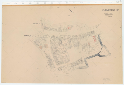 WAT056000061 Kadastrale kaart van Purmerend, sectie C, centrum. Gemeenteplan