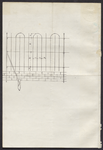 8831 Tekening behorend bij de aanvraag van C.W. van der Veen voor het plaatsen van een ijzeren hek te Zandwijk, 1894